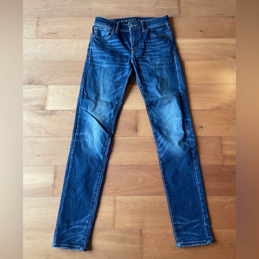 American Eagle 30x34 Blue Skinny Jean